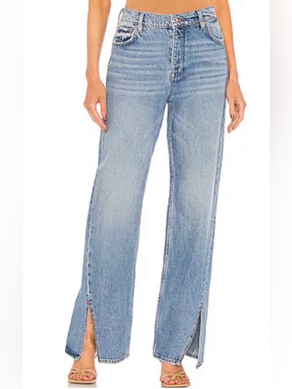 Free People - We The Free Long Lines Slit Straight Jean Size 29